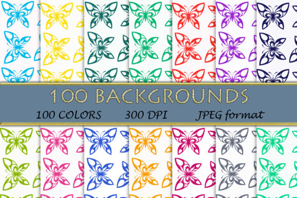 100 Butterfly Pattern Digital Papers: Enhancing Creativity with Versatile Design Assets