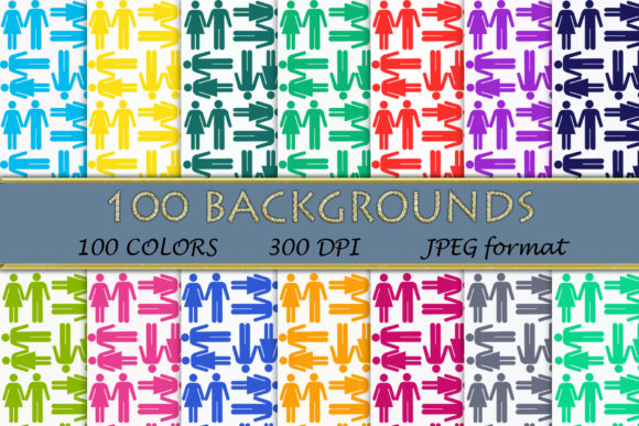 100 He and She Digital Papers