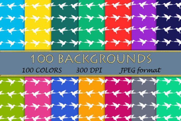 100 Hummingbird Pattern Digital Papers: A Creative Resource for Designers and Creators