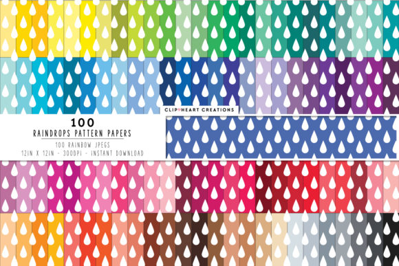 100 Raindrop Digital Paper Pack: A Versatile Resource for Modern Creativity