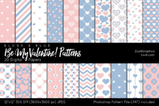 Be My Valentine Pink Blue Digital Papers: A Versatile Tool for Modern Designers