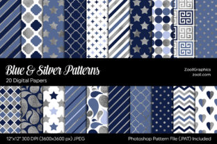 Blue Silver Digital Papers: A Versatile Resource for Creative Projects