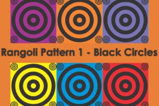Carpet Pattern Rangoli 1 - Black Circles: A Versatile Design for Modern Applications
