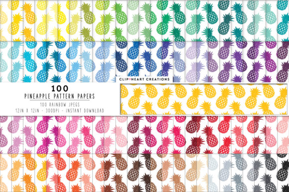 Exploring the 100 Pineapple Pattern Digital Papers: A Creative Resource for Designers and Artists