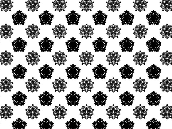 Fractal Pattern Flower Thick Tribal Design Collection