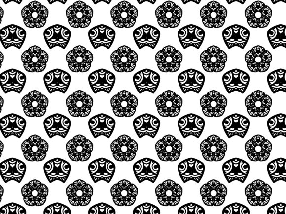 Fractal Pattern Flower Tribal Abstract