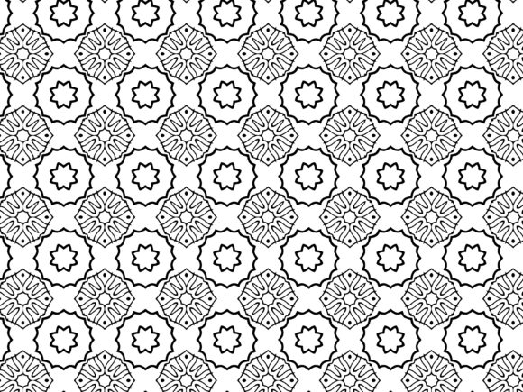 Fractal Pattern Square Flower Simple