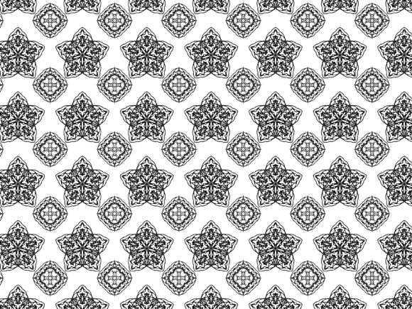 Fractal Pattern Star Round Square