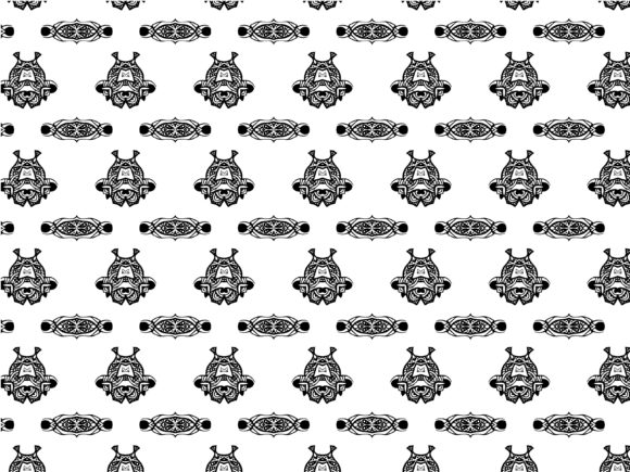 Fractal Pattern Tribal Bat
