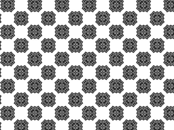 Fractal Pattern Tribal Square Design