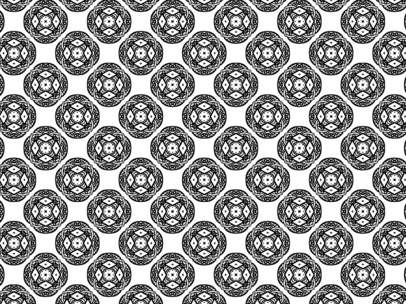 Fractal Pattern Tribal X Circle Design