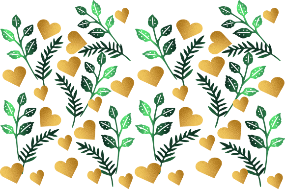 Hearts Leaves Design for Creative Projects