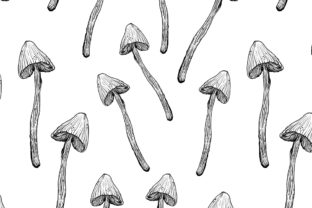 Magic Ink Mushrooms Seamless Pattern: A Modern Design Essential for Creative and Professional Spaces