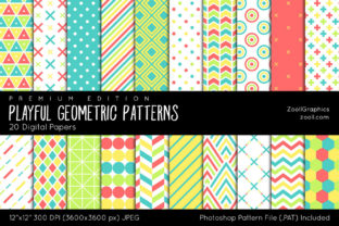 Playful Geometric Digital Papers and Patterns: A Creative Resource for Designers and Crafters