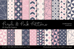 Purple and Pink Digital Papers