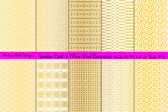 Seamless Gold White Mod Geometrics: Strategic Design for Modern Creativity