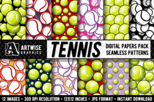 Tennis Balls Digital Paper Graphics: A Versatile Design Resource for Creative Projects