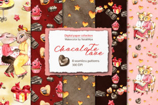 Watercolor Chocolate Digital Paper: A Sweet Addition to Creative Projects